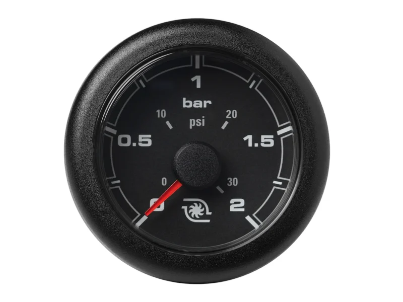 Veratron 52MM (2-1/16") OceanLink Boost Pressure Gauge - 2 Bar/30 PSI - Black Dial & Bezel