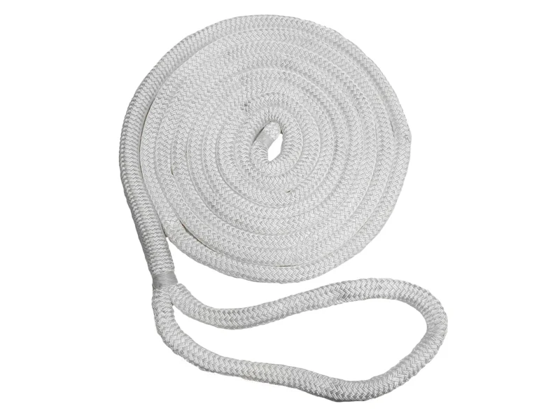 New England Ropes 3/8" Double Braid Dock Line - White - 25'