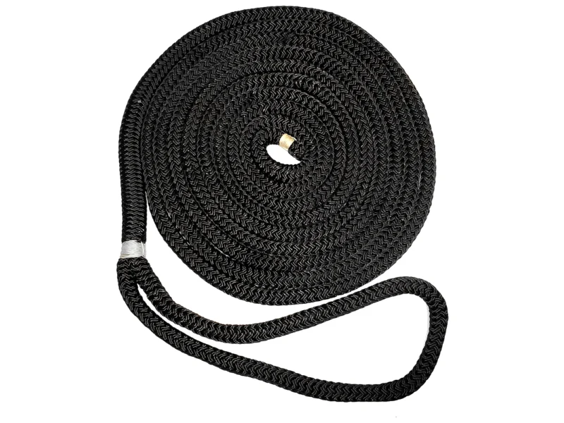 New England Ropes 1/2" Double Braid Dock Line - Black - 25'