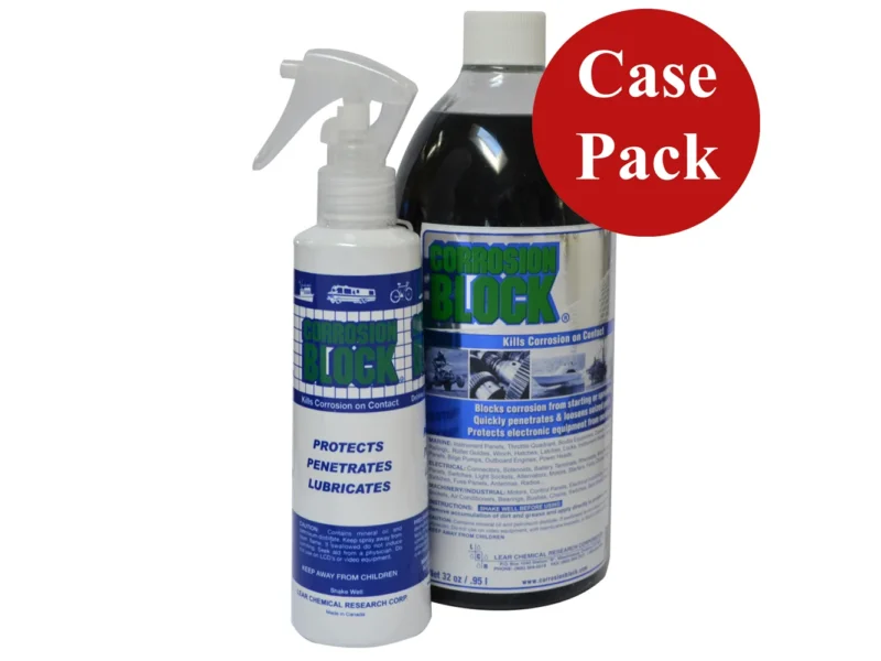 Corrosion Block 32oz Bottle with Pump - Non-Hazmat, Non-Flammable & Non-Toxic *Case of 4*