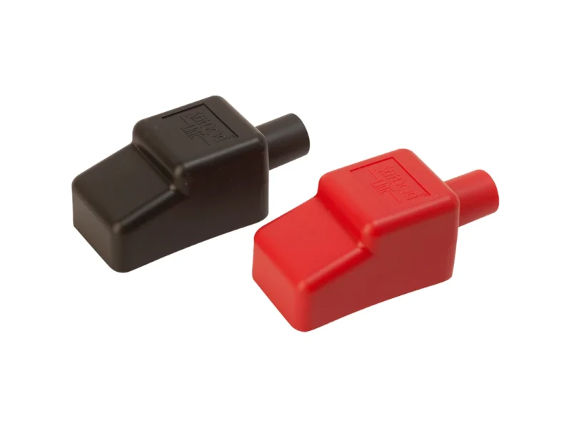 Sea-Dog Battery Terminal Covers - Red/Back - 1/2"