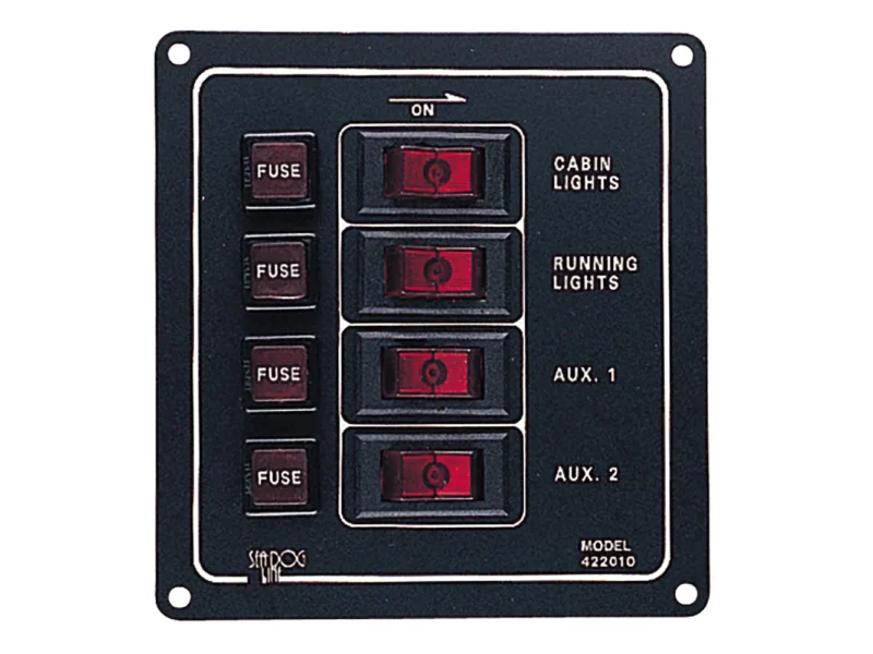 Sea-Dog Aluminum Switch Panel - Vertical - 4 Switch