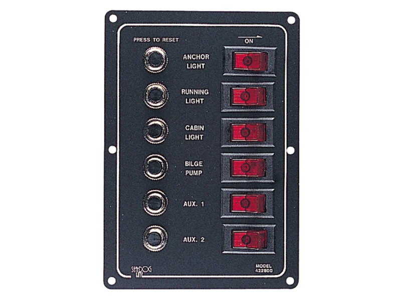 Sea-Dog Aluminum Circuit Breaker Panel - 6 Circuit