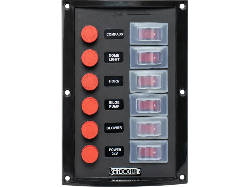 Sea-Dog Splash Guard Switch Panel Vertical - 6 Switch