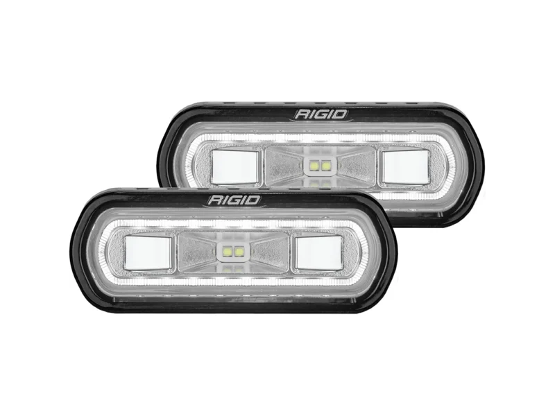 RIGID Industries SR-L Series Surface Mount Spreader Light - Black Housing - White Halo