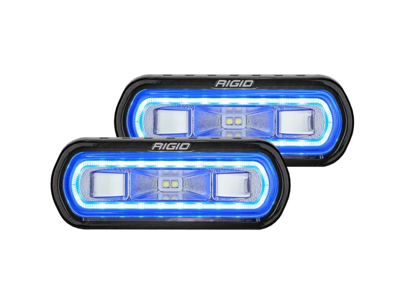 RIGID Industries SR-L Series Surface Mount Spreader Light - Black Housing - Blue Halo