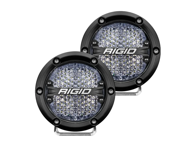 RIGID Industries 360-Series 4" LED Off-Road Fog Light Diffused Beam w/White Backlight - Black Housing