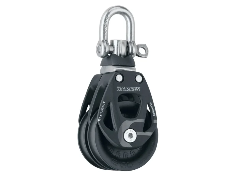 Harken 60mm Double Aluminum Element Block w/Swivel