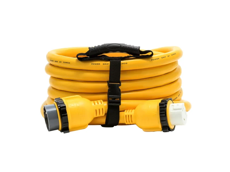 Camco 50 Amp Power Grip Marine Extension Cord - 25' M-Locking/F-Locking Adapter