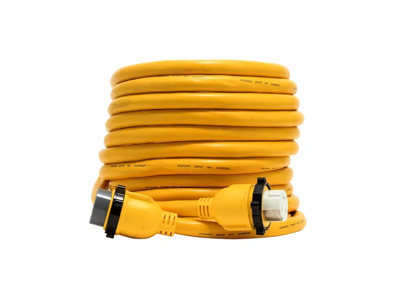 Camco 50 Amp Power Grip Marine Extension Cord - 50' M-Locking/F-Locking Adapter