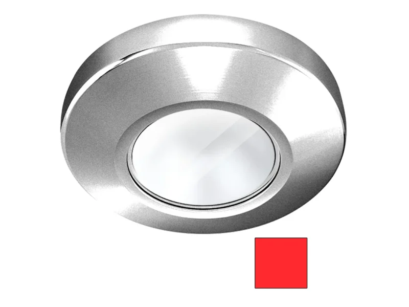 i2Systems Profile P1100 1.5W Surface Mount Light - Red - Brushed Nickel Finish