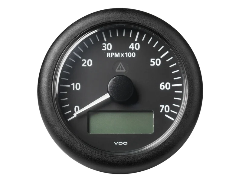 Veratron 3-3/8" (85MM) ViewLine Tachometer w/Multi-Function Display - 0 to 7000 RPM - Black Dial & Bezel