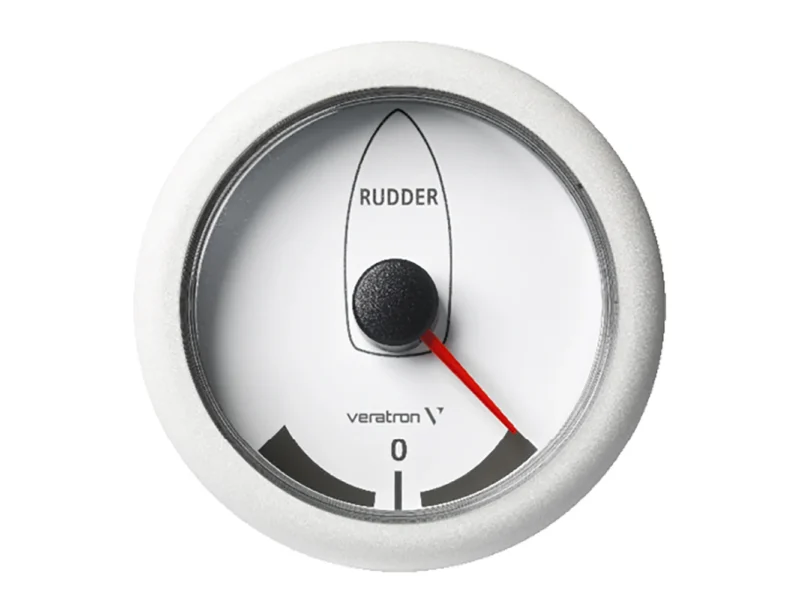 Veratron 3-3/8" (85MM) ViewLine Rudder Angle Indicator -45°/+45° - 8 to 32V - White Dial & Bezel