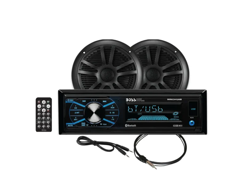 Boss Audio MCBK634B.6 Marine Stereo & 6.5" Speaker Kit - Black