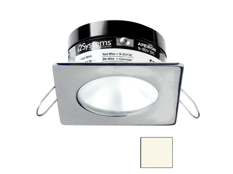 i2Systems Apeiron PRO A503 - 3W Spring Mount Light - Square/Round - Neutral White - Brushed Nickel Finish