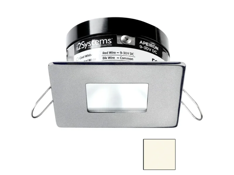 i2Systems Apeiron PRO A503 - 3W Spring Mount Light - Square/Square - Neutral White - Brushed Nickel Finish