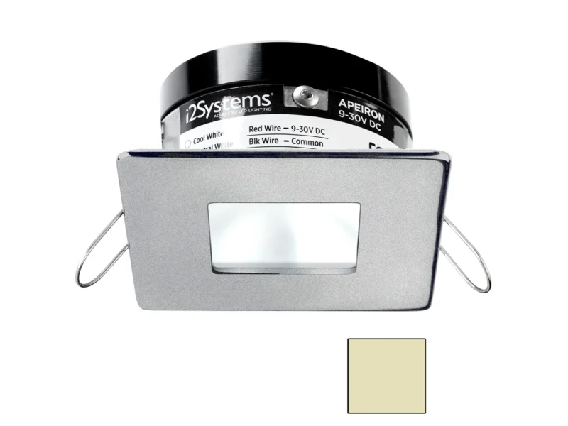 i2Systems Apeiron PRO A503 - 3W Spring Mount Light - Square/Square - Warm White - Brushed Nickel Finish