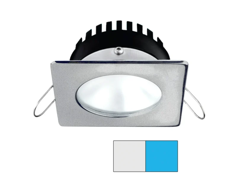 i2Systems Apeiron PRO A506 - 6W Spring Mount Light - Square/Round - Cool White & Blue - Brushed Nickel Finish