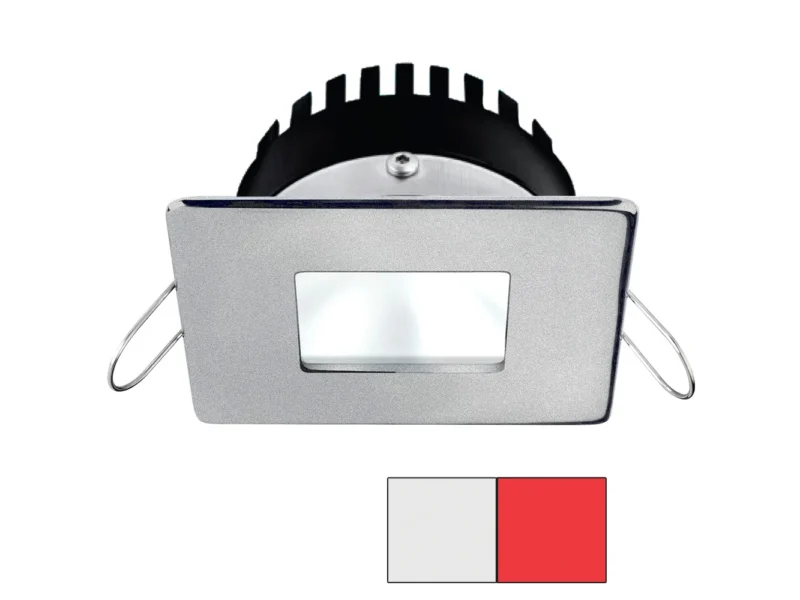 i2Systems Apeiron PRO A506 - 6W Spring Mount Light - Square/Square - Cool White & Red - Brushed Nickel Finish