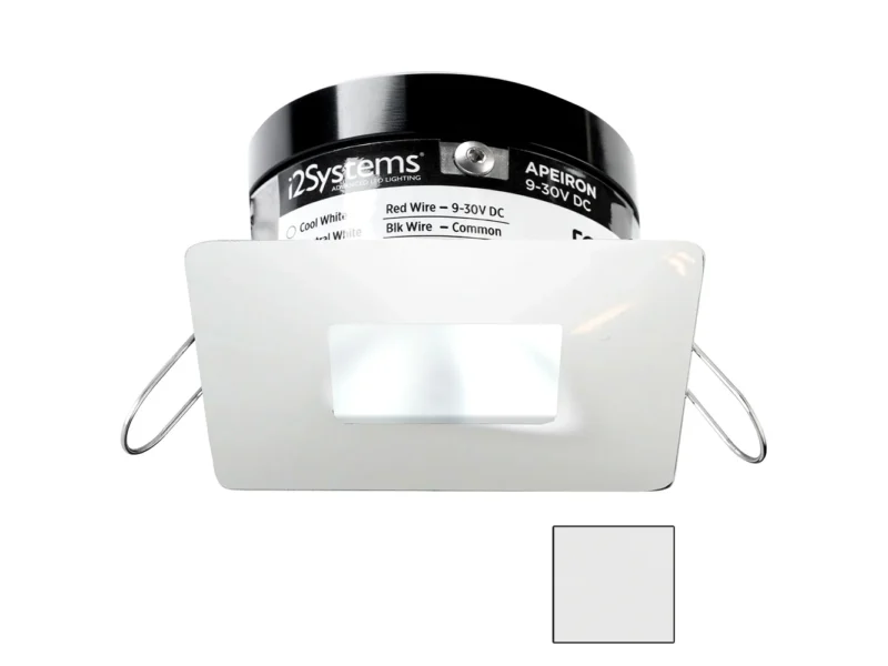 i2Systems Apeiron PRO A503 - 3W Spring Mount Light - Square/Square - Cool White - White Finish