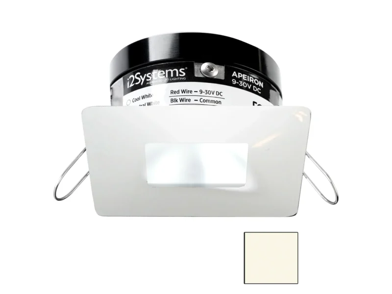 i2Systems Apeiron PRO A503 - 3W Spring Mount Light - Square/Square - Neutral White - White Finish