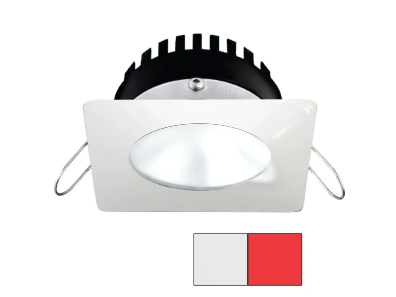 i2Systems Apeiron PRO A506 - 6W Spring Mount Light - Square/Round - Cool White & Red - White Finish