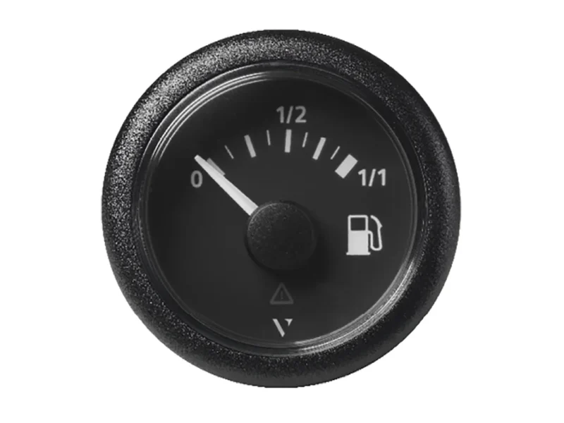 Veratron 52mm (2-1/16") ViewLine Fuel Tank Level Gauge - 0 to 1/1 - Black Dial & Round Bezel