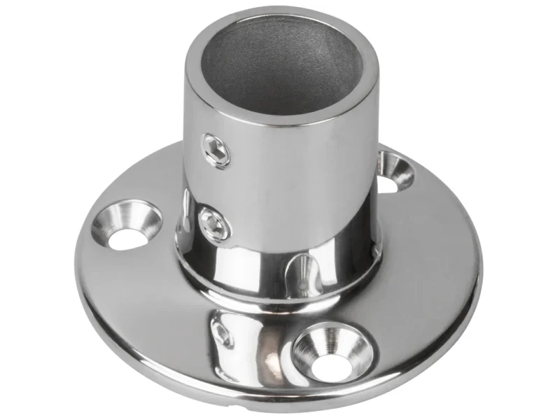 Sea-Dog Rail Base Fitting 2-3/4" Round Base 90° 316 Stainless Steel - 1" OD