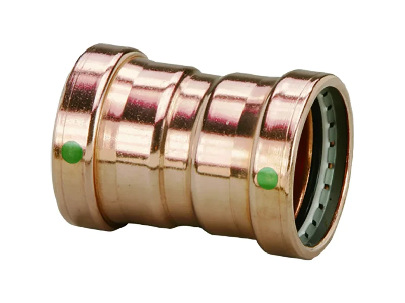 Viega ProPress 2-1/2" Copper Coupling w/Stop Double Press Connection - Smart Connect Technology