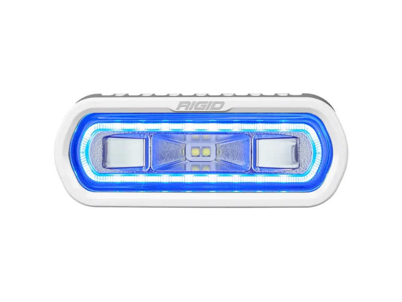 RIGID Industries SR-L Series Marine Spreader Light - White Surface Mount - White Light w/Blue Halo