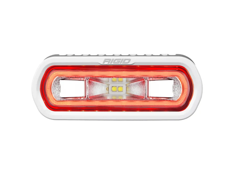 RIGID Industries SR-L Series Marine Spreader Light - White Surface Mount - White Light w/Red Halo