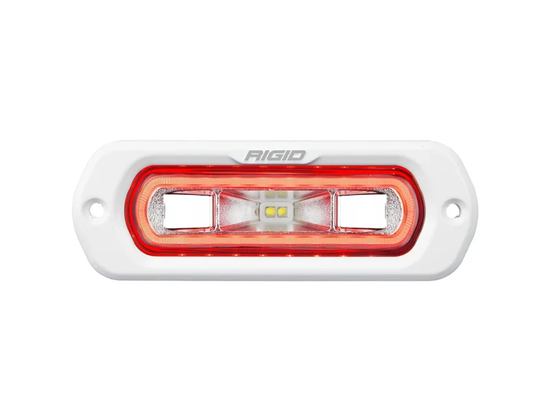 RIGID Industries SR-L Series Marine Spreader Light - White Flush Mount - White Light w/Red Halo