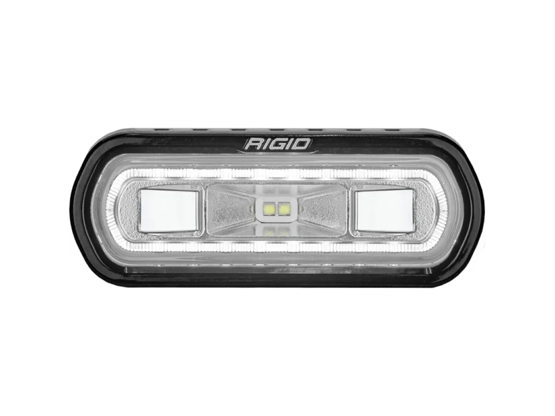 RIGID Industries SR-L Series Marine Spreader Light - Black Surface Mount - White Light w/White Halo