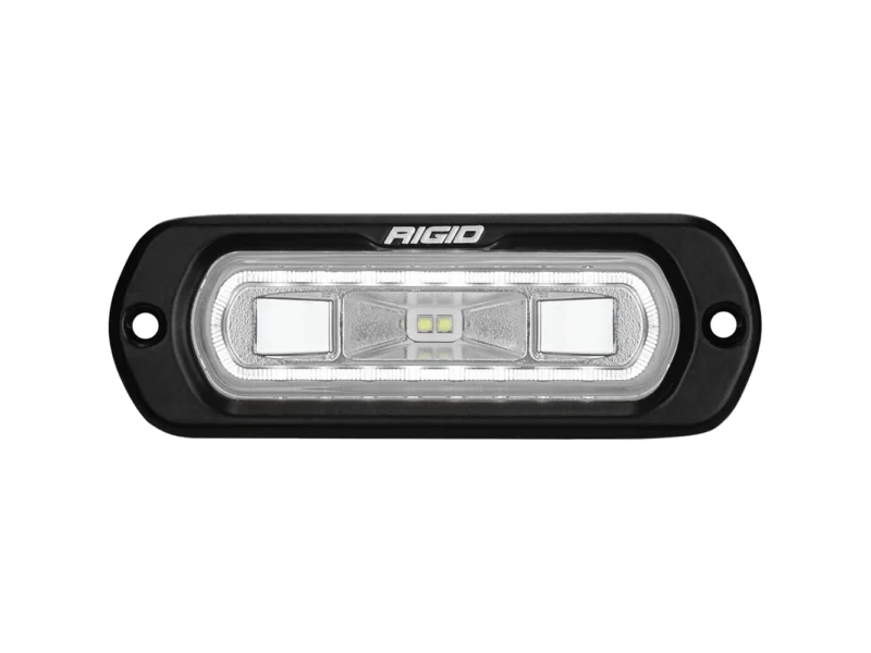 RIGID Industries SR-L Series Marine Spreader Light - Black Flush Mount - White Light w/White Halo