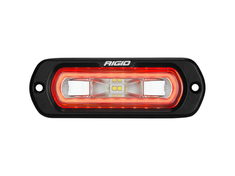 RIGID Industries SR-L Series Marine Spreader Light - Black Flush Mount - White Light w/Red Halo