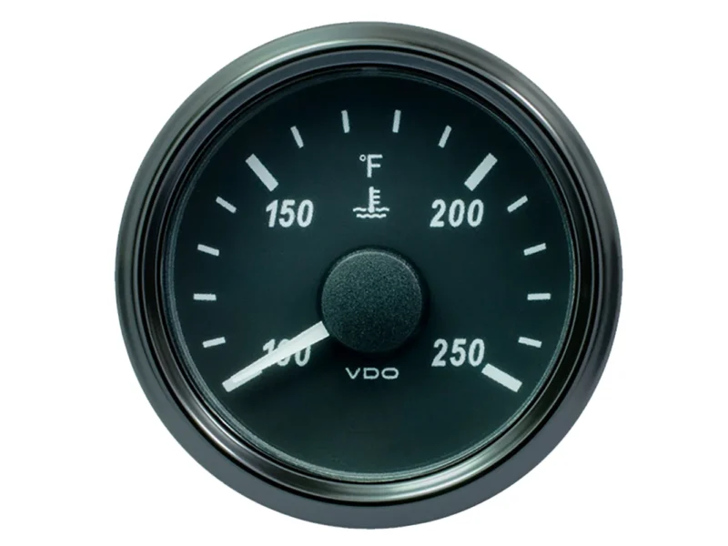 VDO SingleViu 52mm (2-1/16") Water Temp. Gauge - 250° F - 291-22 OHM