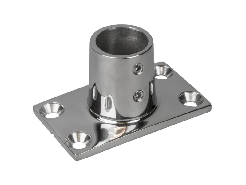 Sea-Dog Rail Base Fitting Rectangular Base 90° - 316 Stainless Steel - 1-11/16" x 3" - 7/8" O.D.