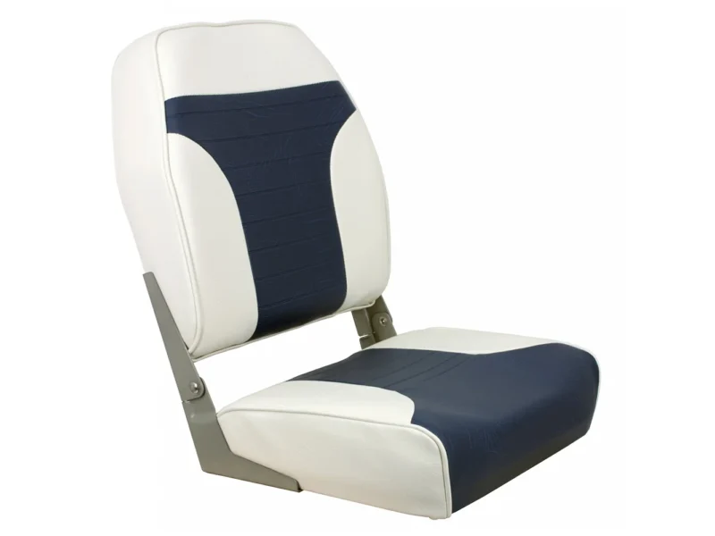 Springfield High Back Multi-Color Folding Seat - White/Blue