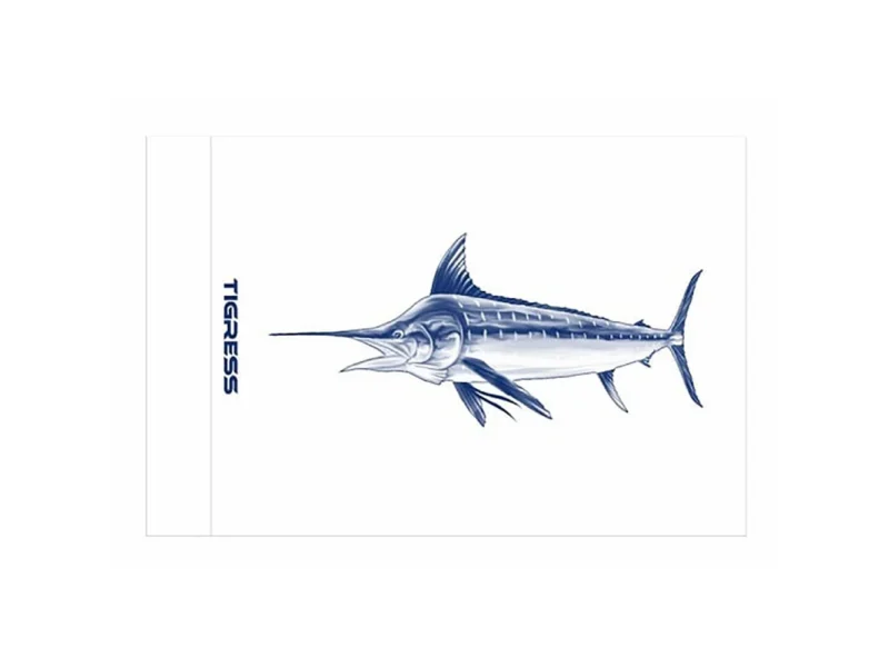 Tigress White Marlin Release Flag - 12" x 18"