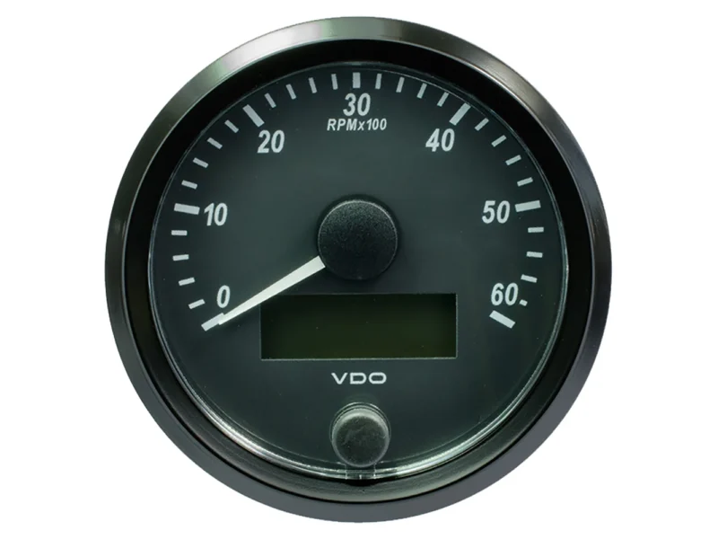 VDO SingleViu 80mm (3-1/8") Tachometer - 6,000 RPM