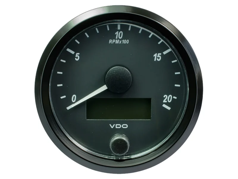 VDO SingleViu 80mm (3-1/8") Tachometer - 2000 RPM