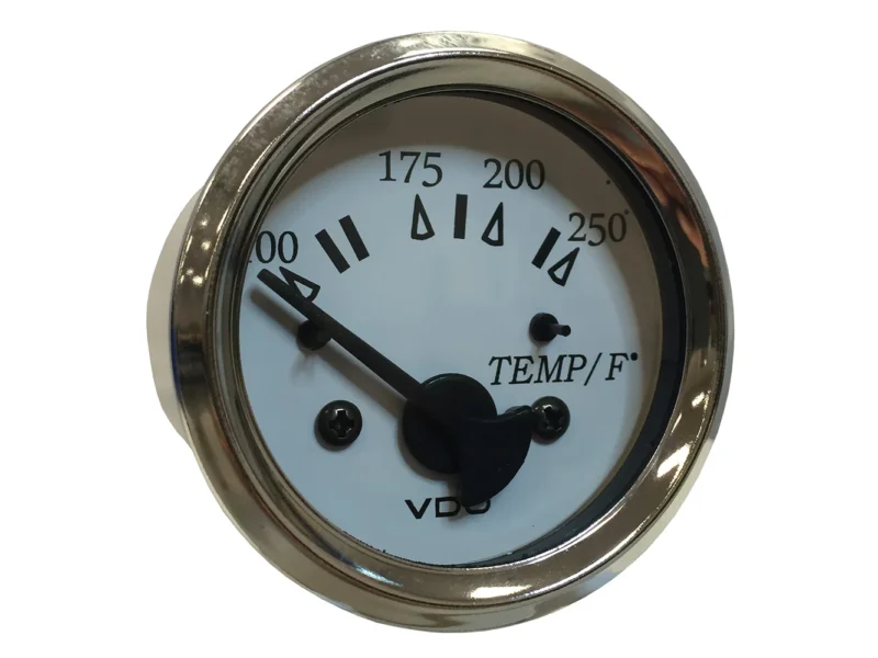 VDO Cockpit Marine 52MM (2-1/16") Water Temp. Gauge - 0-250°F - White Dial/Chrome Bezel