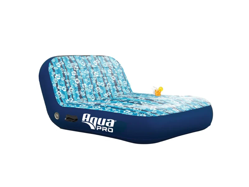 Aqua Leisure Ultra Cushioned Comfort Lounge Hawaiian Wave Print - 2-Person