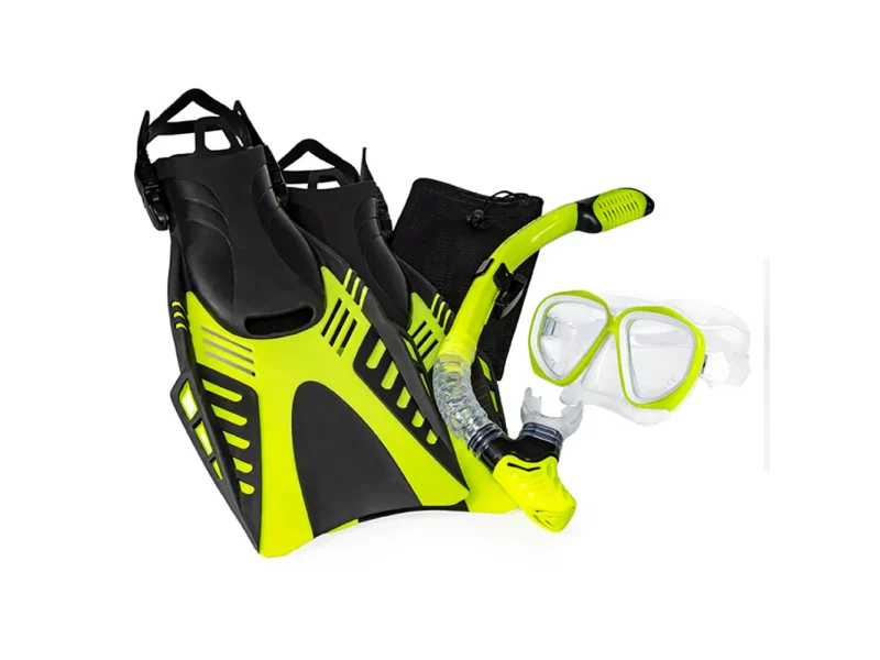 Aqua Leisure Dyna Adult 5-Piece Dive Set - Adult Size M/L Men's 4.5-8.5/Ladies 5.5-9.5