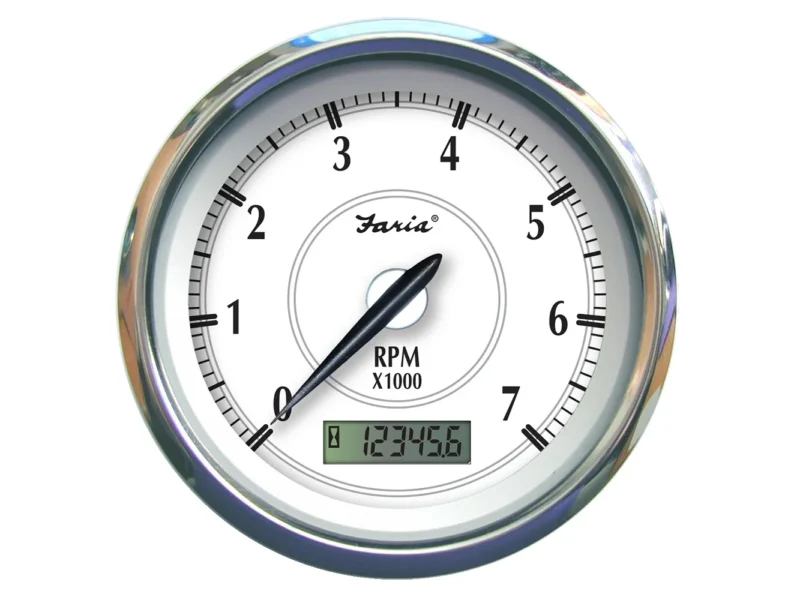 Faria Newport SS 4" Tachometer w/Hourmeter f/Gas Outboard - 7000 RPM