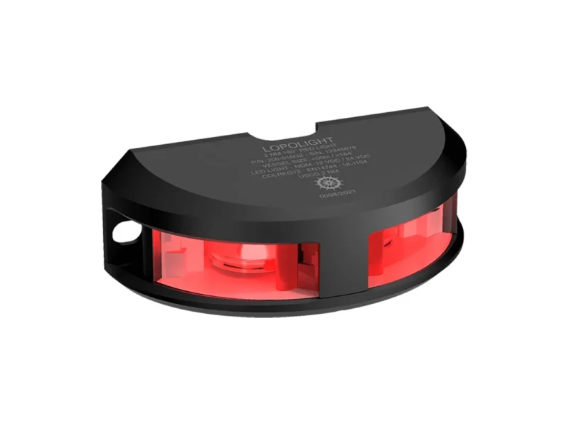 Lopolight Series 200-016 - Navigation Light - 2NM - Vertical Mount - Red - Black Housing