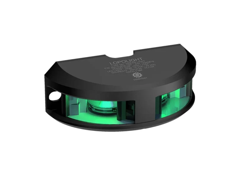 Lopolight Series 200-018 - Navigation Light - 2NM - Vertical Mount - Green - Black Housing