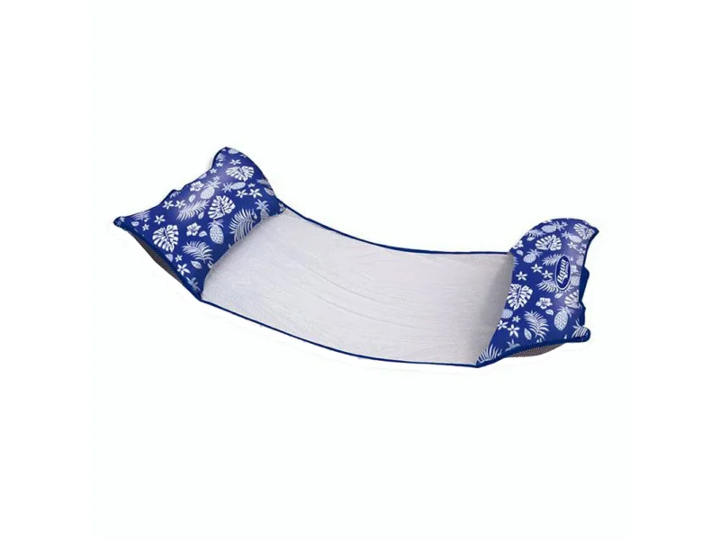 Aqua Leisure 4-In-1 Monterey Hammock Supreme XL 53" x 31.5" - Hibiscus Pineapple Royal Blue
