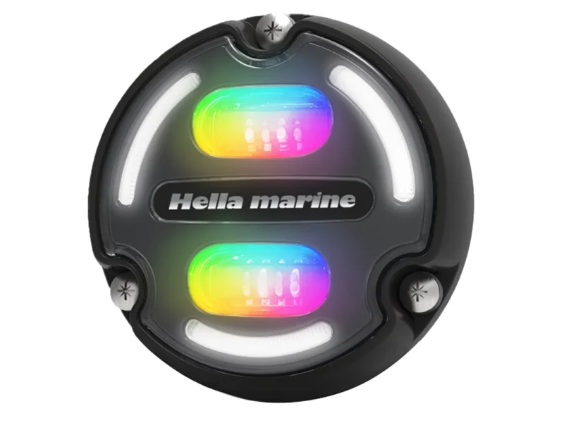 Hella Marine A2 RGB Underwater Light - 3000 Lumens - Black Housing - Charcoal Lens w/Edge Light