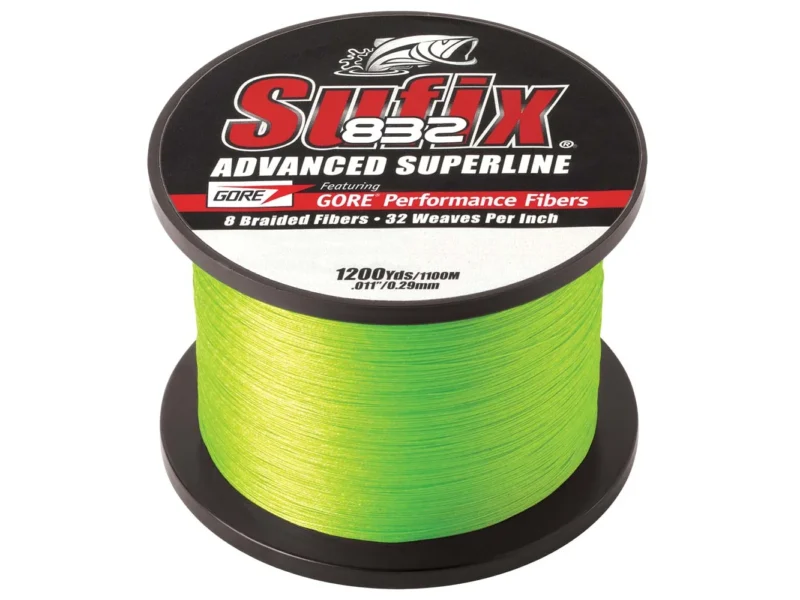 Sufix 832® Advanced Superline® Braid - 6lb - Neon Lime - 1200 yds